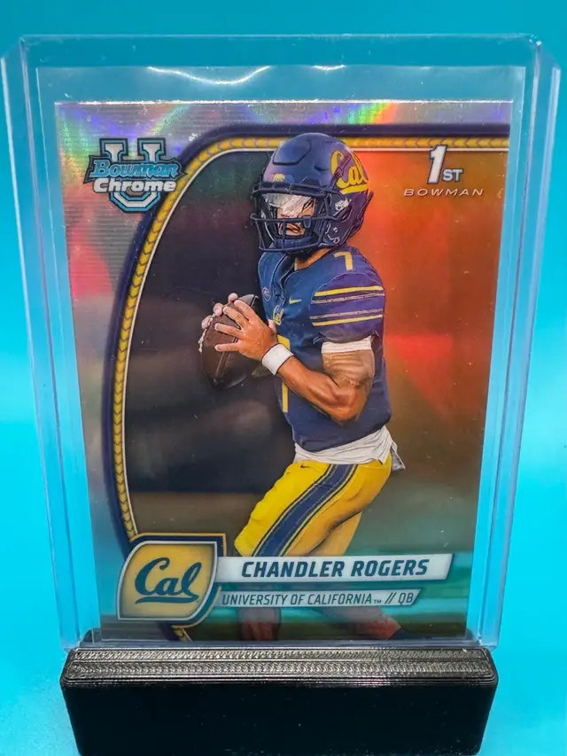 Chandler Rogers 1st Bowman Chrome U Refractor Cal Golden Bears