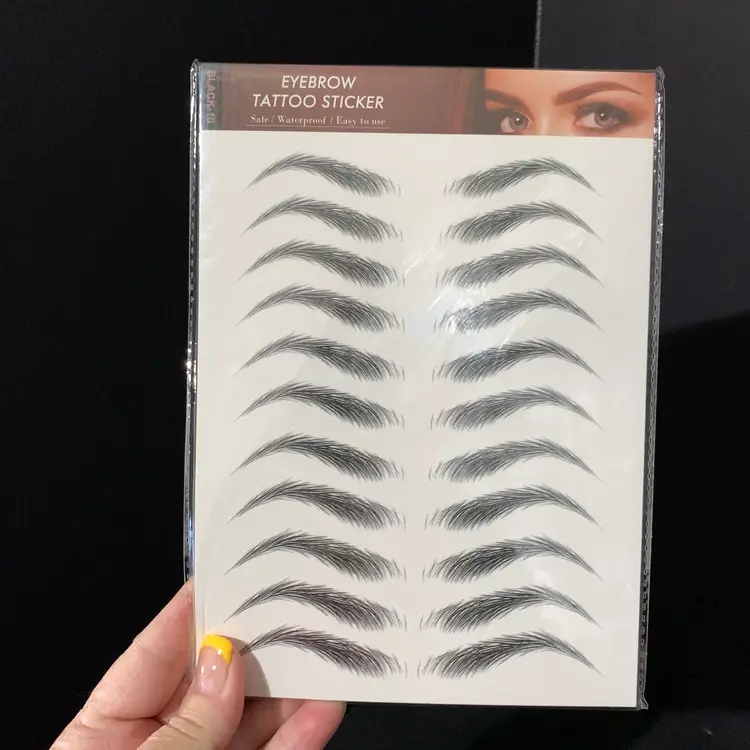 Eyebrow Tattoo Stickers  Black-10