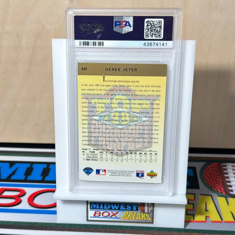 Derek Jeter #449 PSA 7 1993 Upper Deck New York Yankees