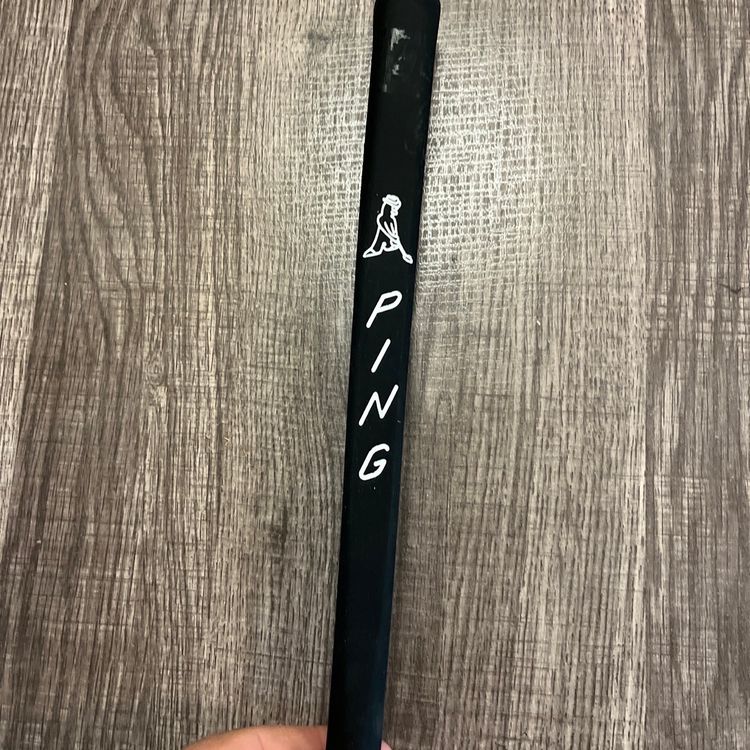#02 Ping Pingman Putter Grip Black With WHITE Letters New never on a Club