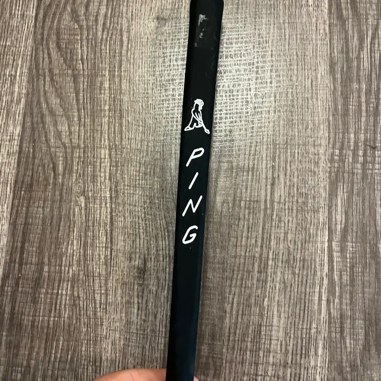 #02 Ping Pingman Putter Grip Black With WHITE Letters New never on a Club