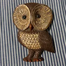 Vintage 1970s HOMCO Foamcraft Wise Old Owl Wall Plaque Retro Decor 7"