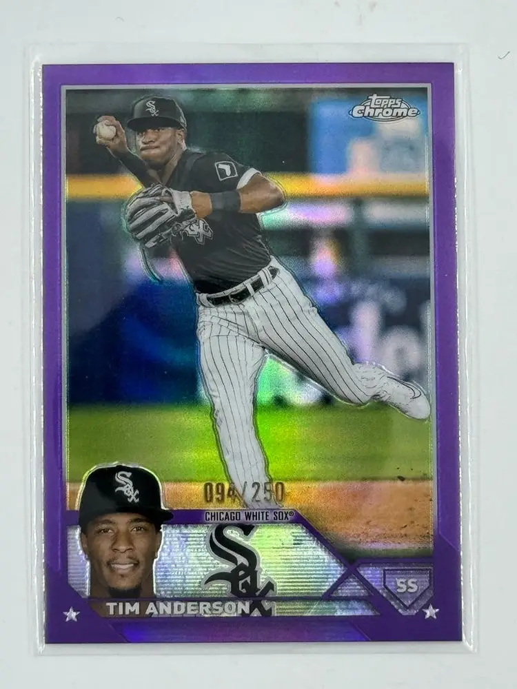 Tim Anderson 2023 Topps Chrome Purple Refractor /250 Chicago White Sox