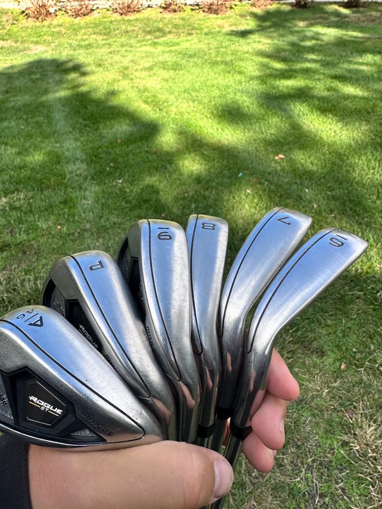 Callaway Rogue ST Max OS Irons 6-AW | Elevate 85 MPH Reg Steel Golf Pride