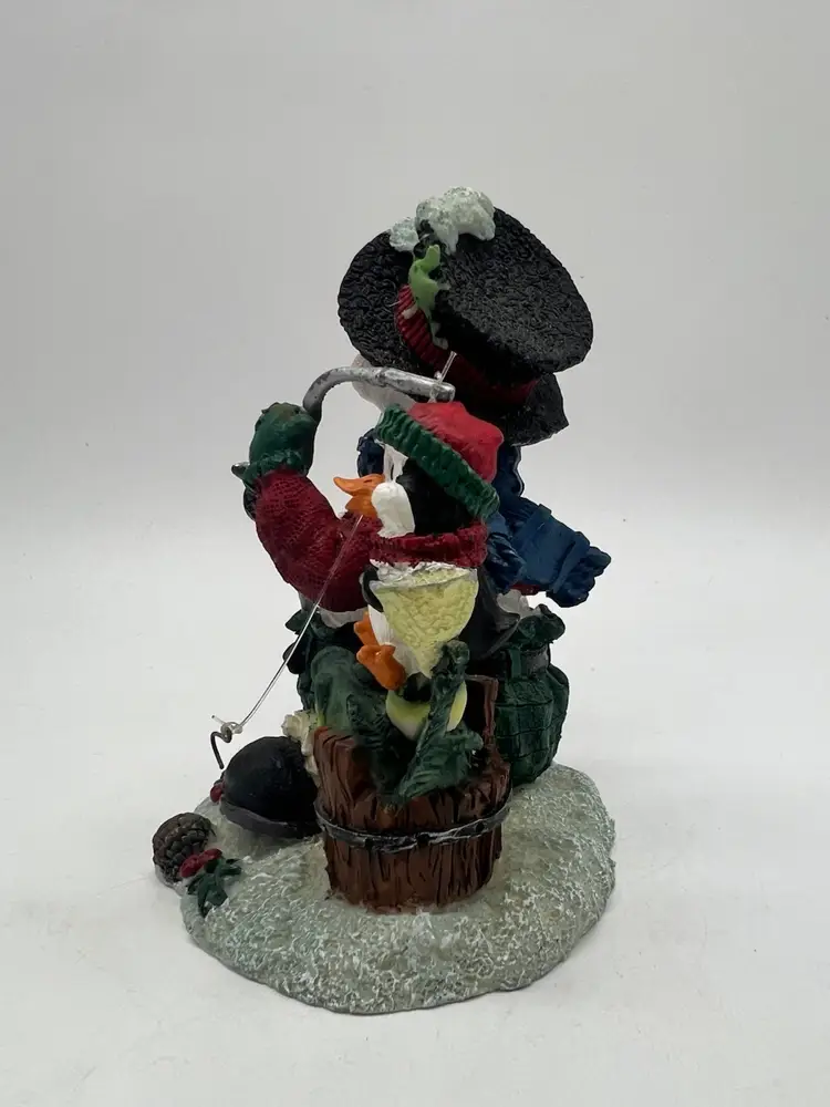 Resin Fisherman Snowman