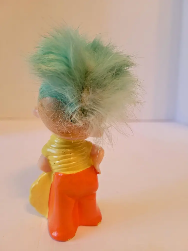 1970 Watch Out I’m Sexy Wallace Berry Russ Berries Figurine Doll Retro 1970s 70s Vintage Kitsch Cartoon Troll Green Hair Yellow Orange