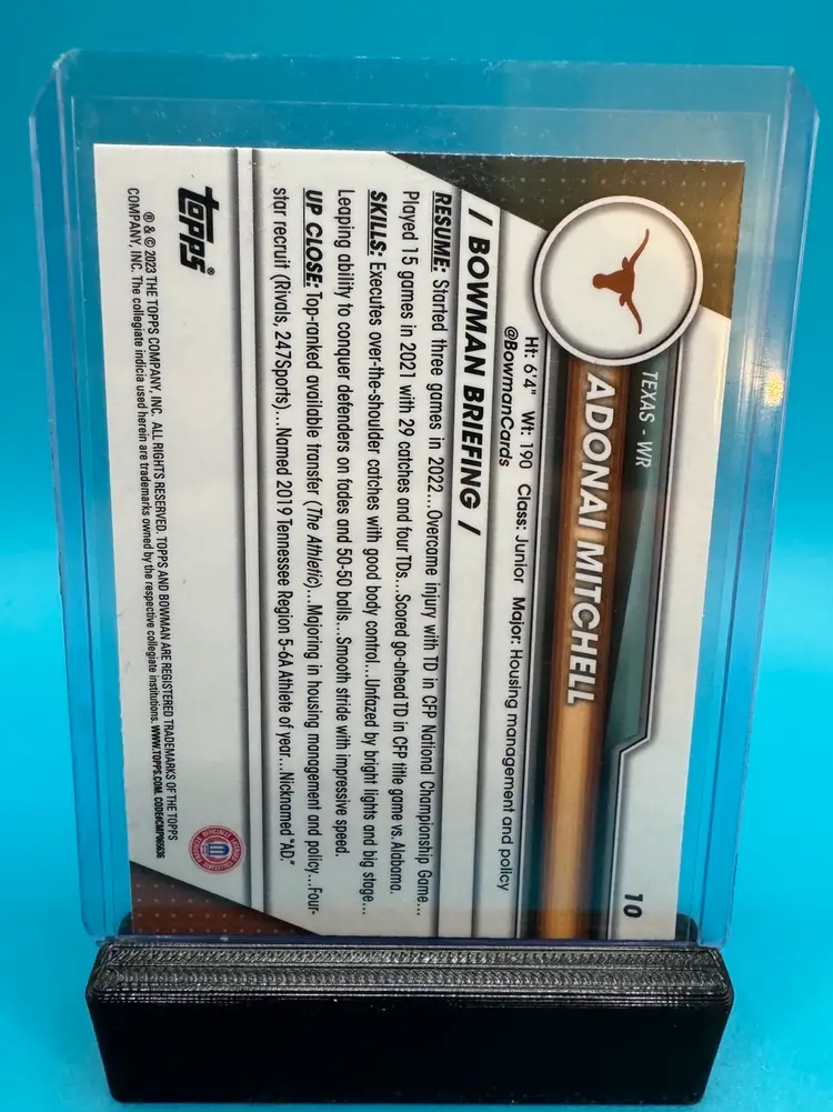 Adonai Mitchell 1st Bowman Chrome U Indianapolis Colts