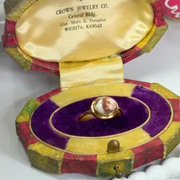 Sterling Silver Vermeil Rosette Agate Ring Size 10