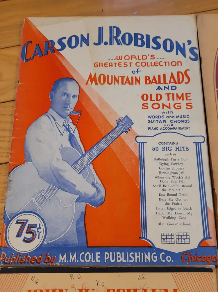 set of 5 vintage music books