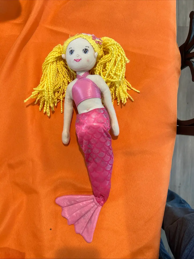 Ganz Shimmer Cove Mermaid 18in Plush Doll Stuffed Toy Blonde Hair Pink Plush