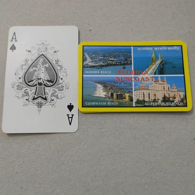1 Single Swap Card - Playing Card. Florida Suncoast. Dimension 2.5 x 3.5. Read description.