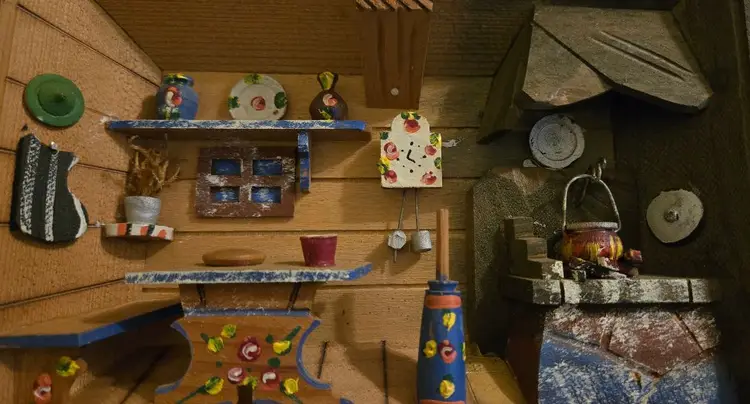 Vintage Shadow Box Folk Art Kitchen Italy