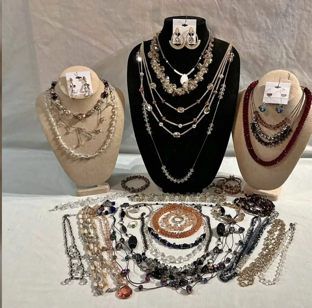💎Vintage Crystal Beaded Jewelry Necklaces Bracelets Earrings Mixed Statement