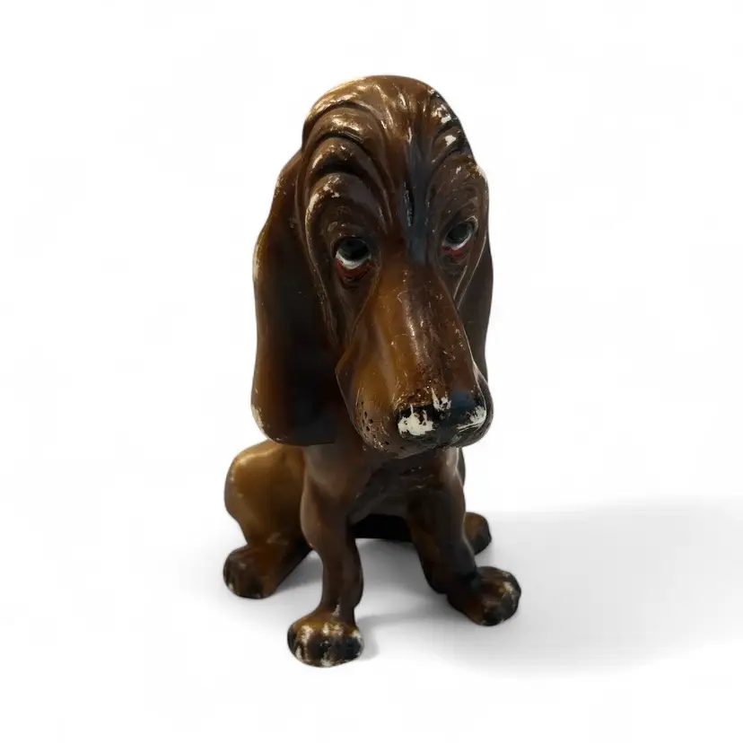 Vintage 60s BREYER Basset Hound Dog Figurine Poly Resin