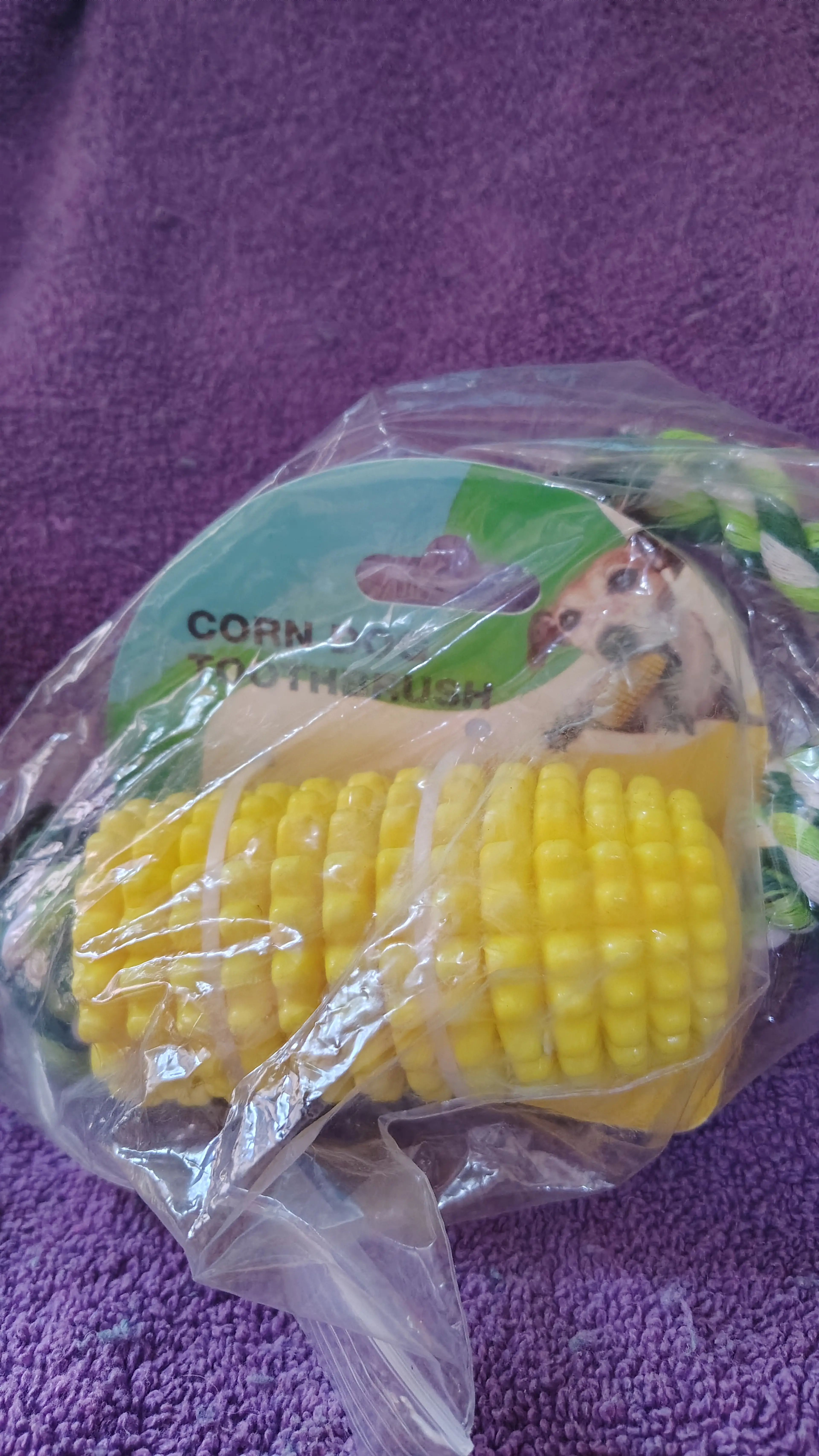 Corn dog toothbrush toy