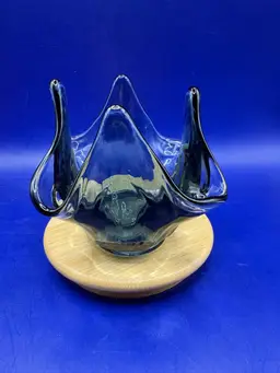 Fenton Smokey Grey Handkerchief Vase