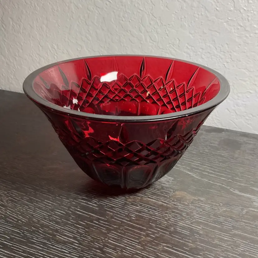 Waterford Red Ruby Crystal Bowl