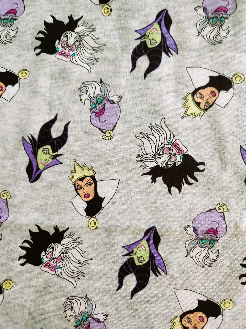 Disney Lady Villains Cotton Fabric By The Yard