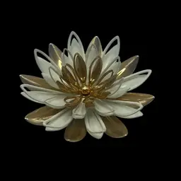 Vintage Sarah Coventry Water Lily Brooch, 2-1/2”