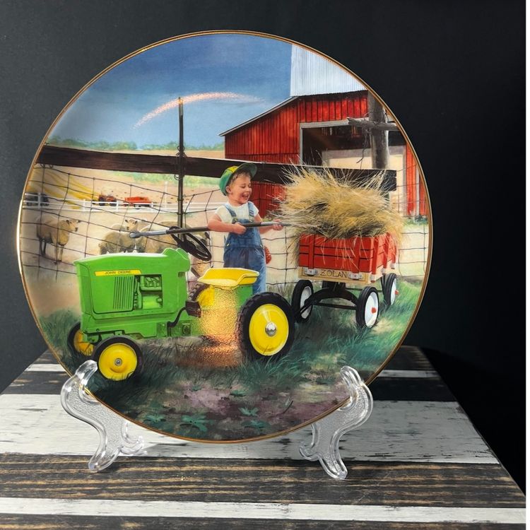 Danbury Mint 8” Little Farmhands Collector Plate- Pitching In
