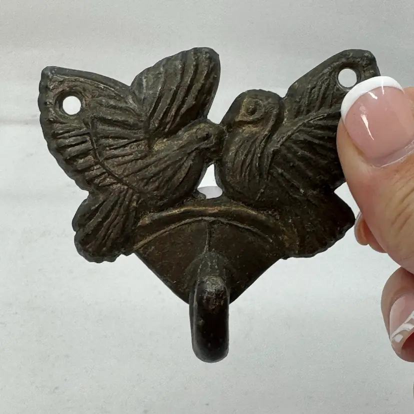 Cast Iron Love Birds Wall Hook