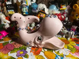 Vintage Kriess Pink Pastel Whale Bathroom Caddy