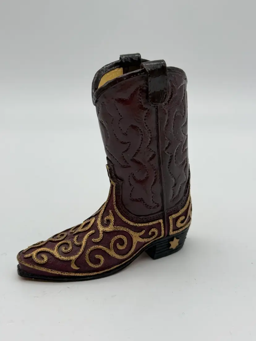 JPC Just Plain Country 85020 Ranchero - Brown Western Cowboy Boot Figurine