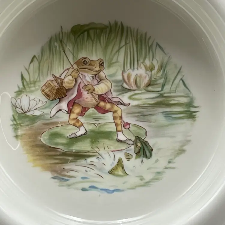 Royal Albert Beatrix Potter Mr Jeremy Fisher Bowl Bone China Frog Fish Vintage