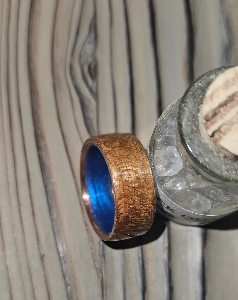 Figured cherry copper core ring s.8
