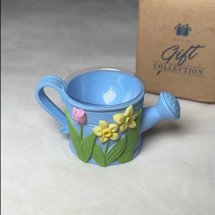 Avon Gift Collection Watering Can Egg Cup, 1998, Easter Watering Can Egg Cup