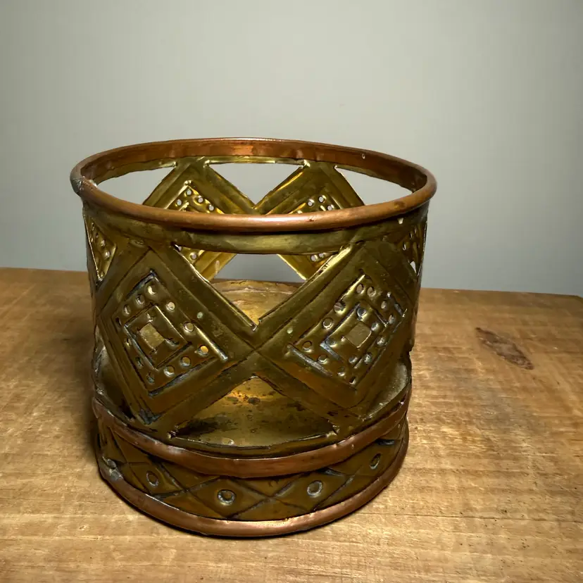 Brass + Copper Candle Holder
