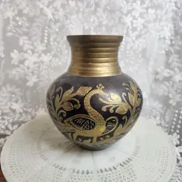Brass Bird Vase