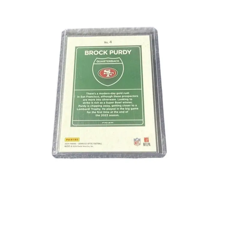 2024 Panini Donruss Optic Brock Purdy Downtown Insert Card! SP! Case Hit! San Francisco 49ers
