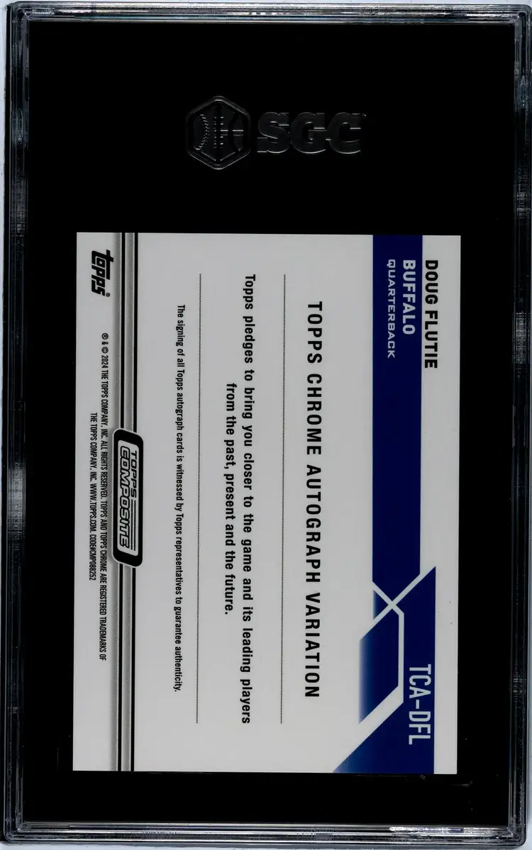 2023 Topps Chrome Composite Red Geometric Doug Flutie AUTO # 1/5 SGC 10/9.5