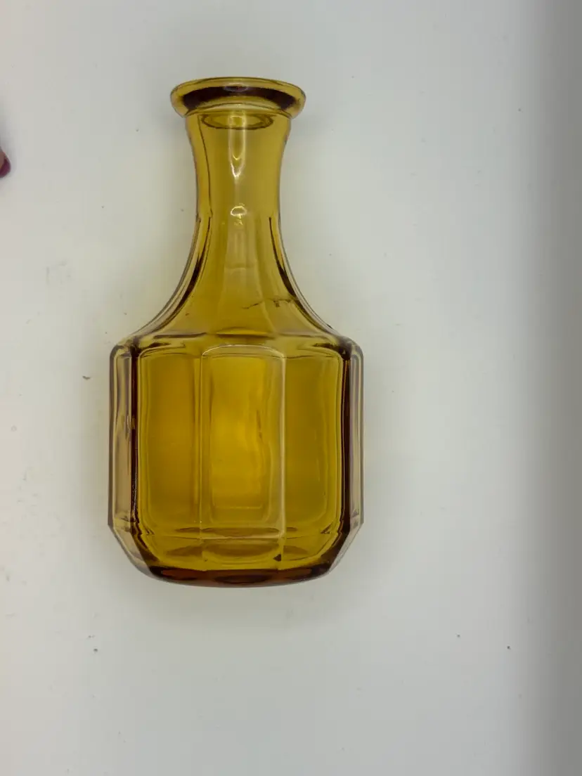 Vintage Amber 9 Panel Bottle 5.75”
