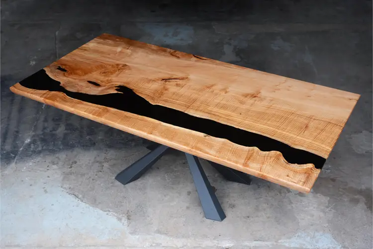 Big Leaf Maple Resin Dining Table