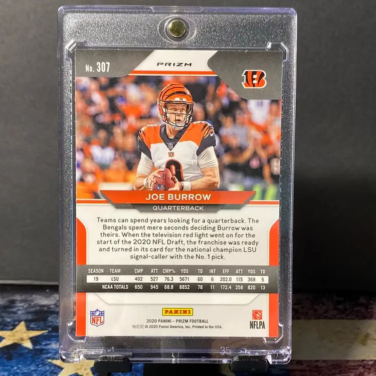 2020 Prizm - Joe Burrow RC #307 - Red Cracked Ice