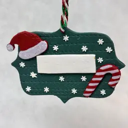 Handmade Polymer Clay Gift Tag Ornament