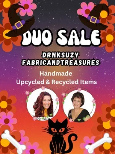 Halloween Upcycled DIY & Handmade Duo Show! Drnksuzy & Fabricandtreasures_juli