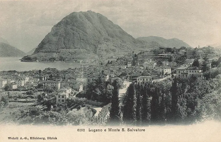 LUGANO e MONTE E SALVATORE TICINO SWITZERLAND~WEHRLI PHOTO POSTCARD