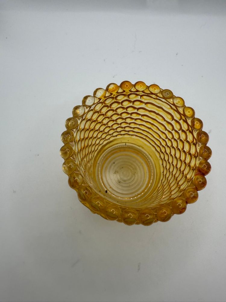 Hold Yellow Hobnail Votive Candle Holder