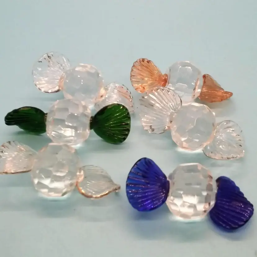 Vintage Crystal Faceted Colorful Glass Candies