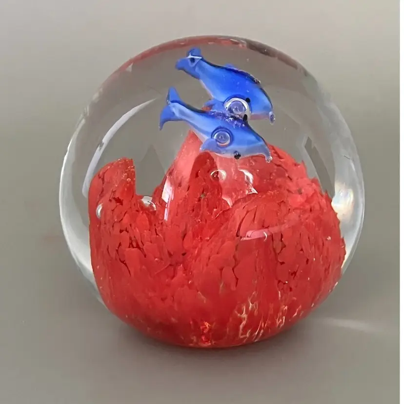 Art Glass Aquarium Fish-Tank Paperweight