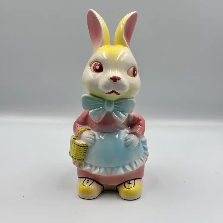 Easter Bunny Ceramic Planter 8”