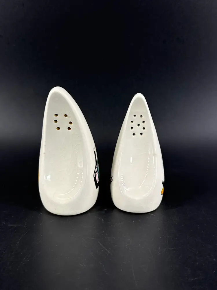 Hand Painted MCM Martini Ceramic Salt & Pepper Shakers Made In England