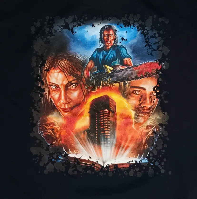 Evil Dead Rise horror movie t-shirt NEW nwot Ash Williams chainsaw boomstick