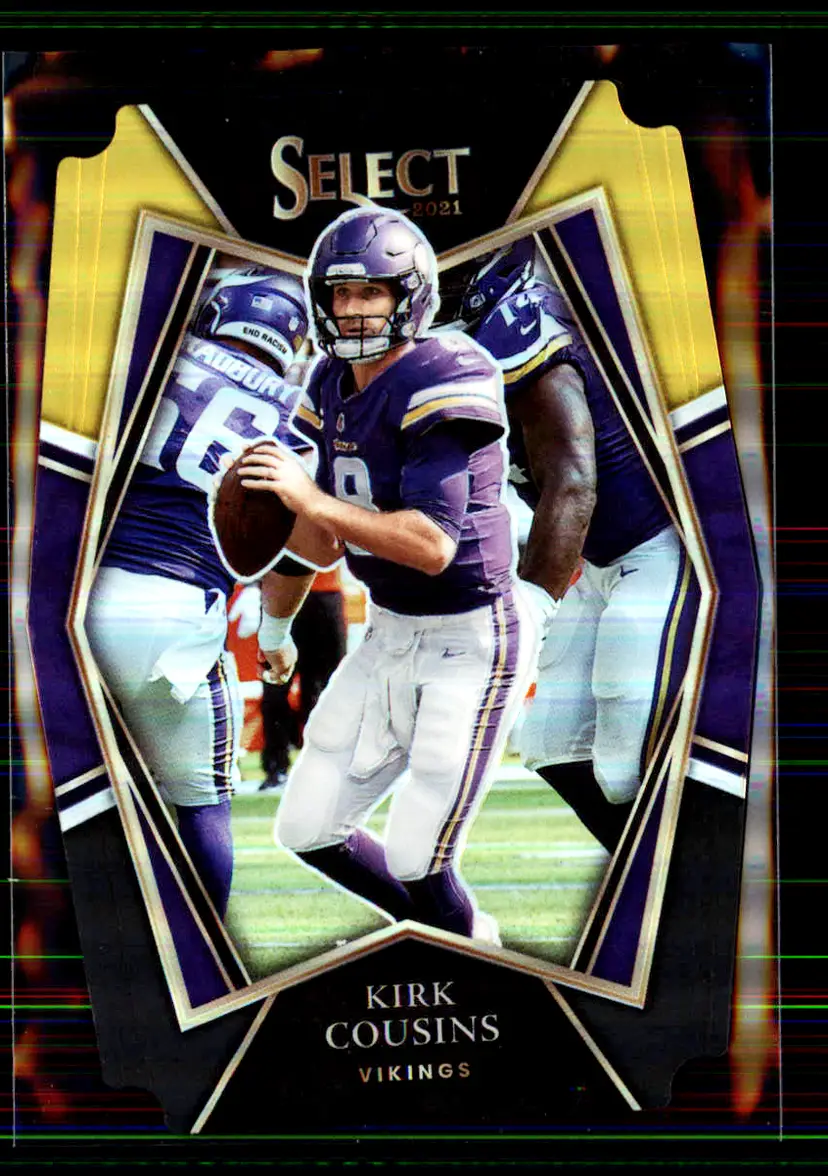 Kirk Cousins 2021 Panini Select Black & Gold Prizm Die Cut #123 - Minnesota Vikings - (147-5)