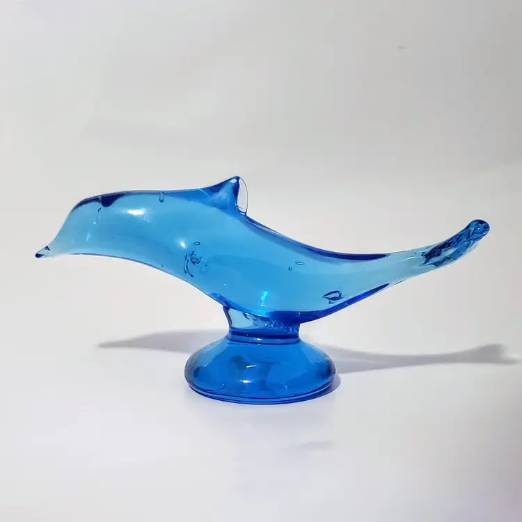 Ron Ray Signed Art Glass Dolphin