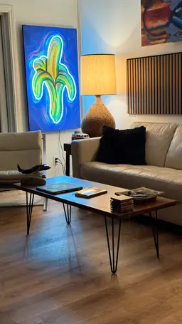 Solid Walnut Mid Century Coffee Table