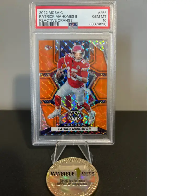 PATRICK MAHOMES 2022 MOSAIC ORANGE REACTIVE PSA 10